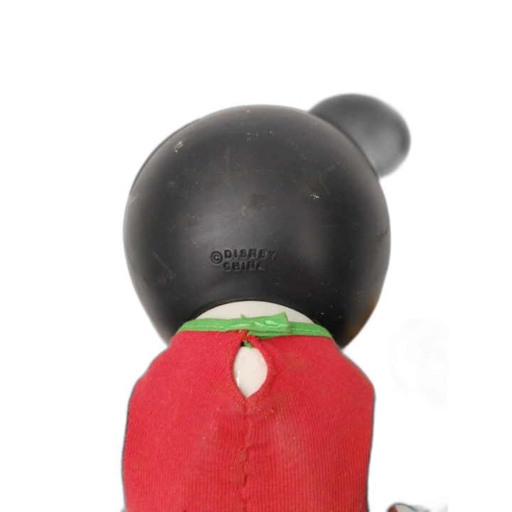 Bébé Mickey Mouse Figurine Peluche Vintage Disney avec Hochet - 20 cm