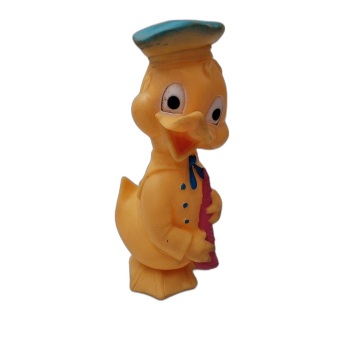 Figurine Vintage Canard Marin Pouet Caoutchouc Style Donald - Made in