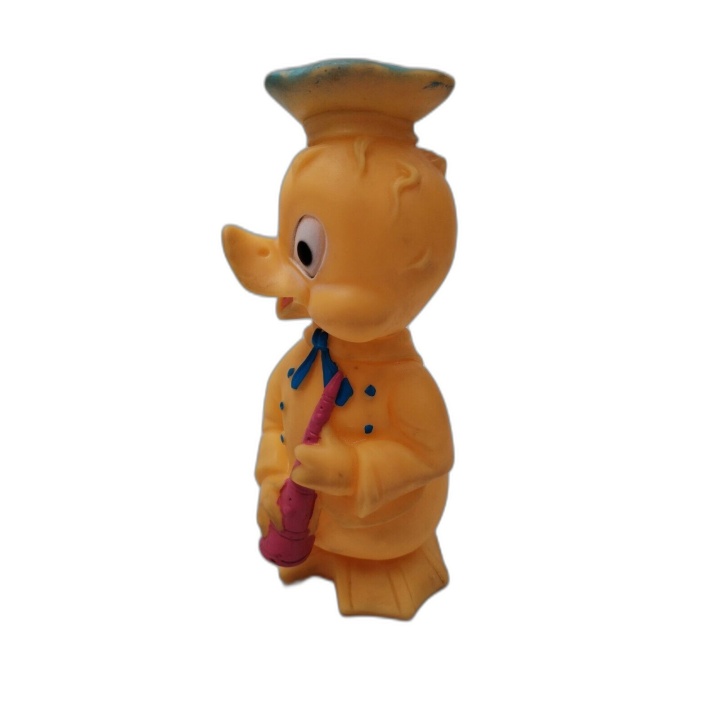 Figurine Vintage Canard Marin Pouet Caoutchouc Style Donald - Made in