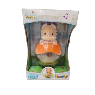 Culbut'eau Cotoons Smoby - Culbuto Boule à Eau Paillettes Bébé +6 Mois