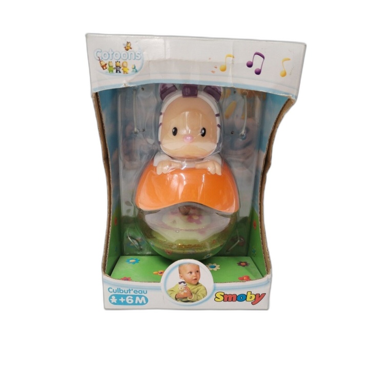Culbut'eau Cotoons Smoby - Culbuto Boule à Eau Paillettes Bébé +6 Mois