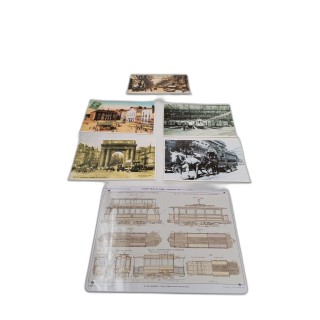 Lot Tramways Anciens Éditions Atlas - 5 Cartes Postales + Planche Tech