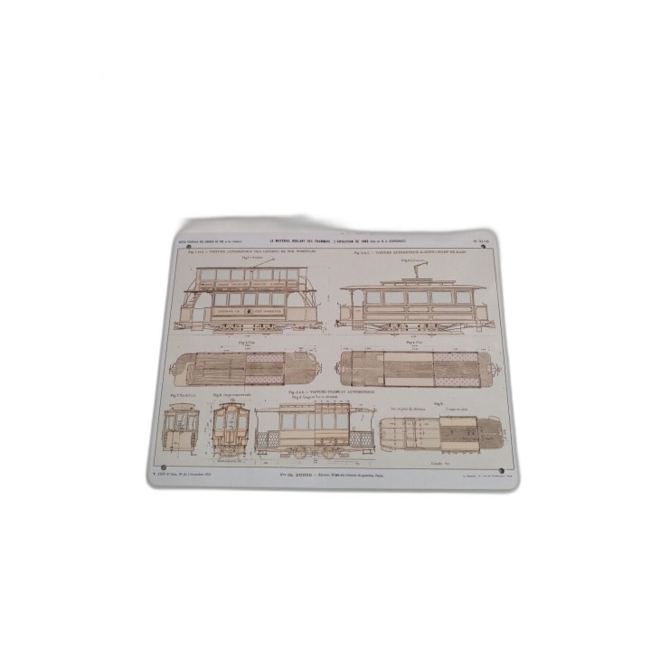 Lot Tramways Anciens Éditions Atlas - 5 Cartes Postales + Planche Tech