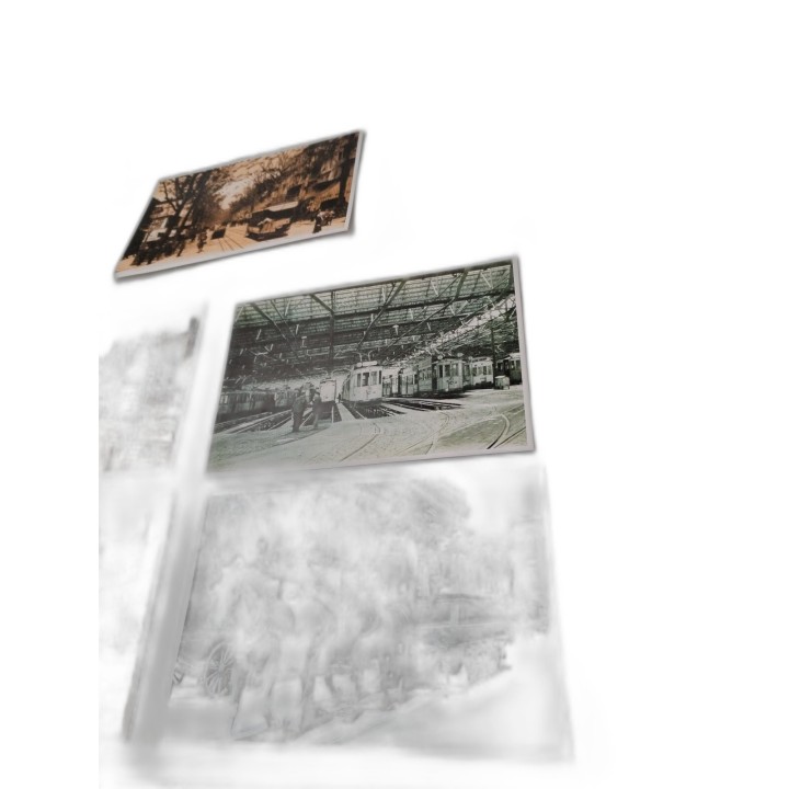 Lot Tramways Anciens Éditions Atlas - 5 Cartes Postales + Planche Tech