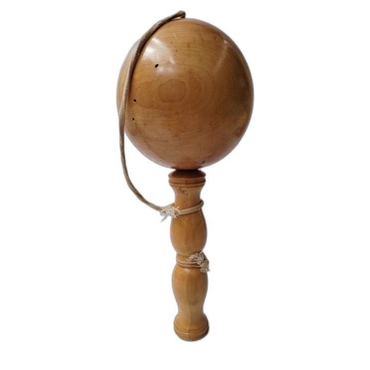 Bilboquet Traditionnel en Bois Tourné - Jouet Adresse Vintage - Corde