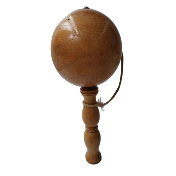 Bilboquet Traditionnel en Bois Tourné - Jouet Adresse Vintage - Corde