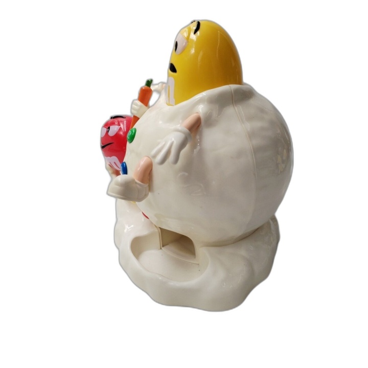 M&M's Figurine Distributeur Bonbons Bonhomme de Neige Rouge & Jaune - 