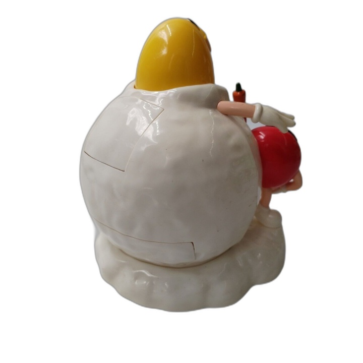 M&M's Figurine Distributeur Bonbons Bonhomme de Neige Rouge & Jaune - 