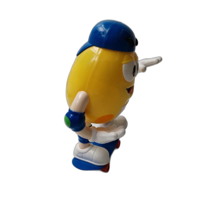 Figurine M&M's Jaune Skateur Distributeur de Bonbons - 18,5 cm - Fonct