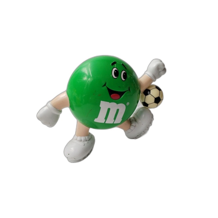Figurine M&M's Vert Footballeur - Distributeur Bonbons Vintage 14,5 cm
