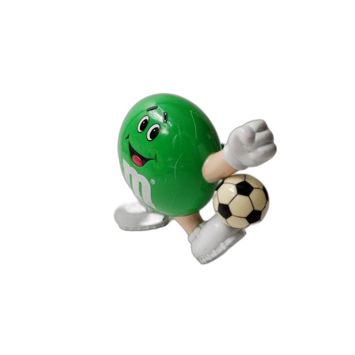 Figurine M&M's Vert Footballeur - Distributeur Bonbons Vintage 14,5 cm