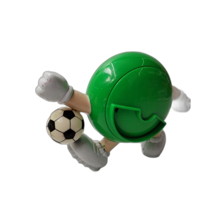 Figurine M&M's Vert Footballeur - Distributeur Bonbons Vintage 14,5 cm