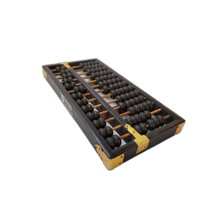 Boulier Ancien Bois Abacus Lotus Flower Brand - 13 Tiges Bambou 91 Per