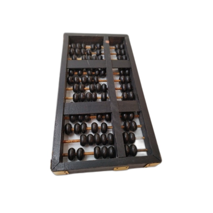 Boulier Ancien Bois Abacus Lotus Flower Brand - 13 Tiges Bambou 91 Per