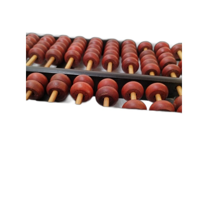 Boulier Chinois Ancien Lotus Flower Brand - 13 Tiges Bambou 91 Perles 