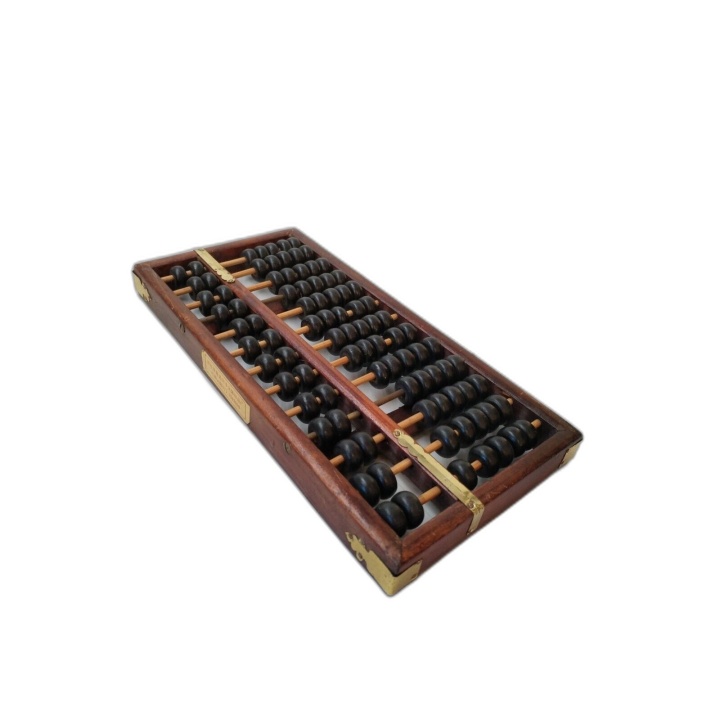 Boulier Chinois Ancien Abacus Lotus Flower Brand - 13 Tiges Bambou 91 