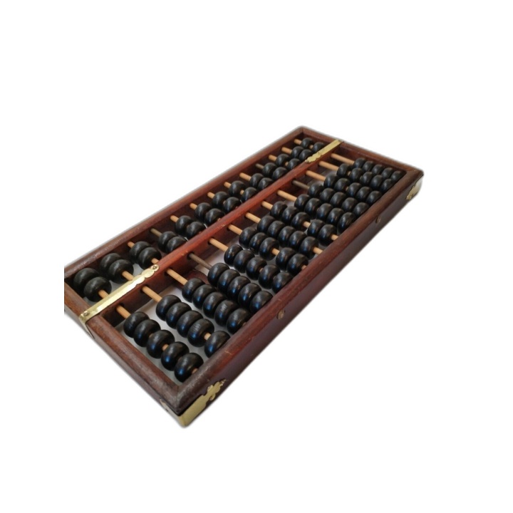 Boulier Chinois Ancien Abacus Lotus Flower Brand - 13 Tiges Bambou 91 