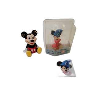 Lot Figurines Mickey Mouse Disney Infinity Sorcier + Carte Toy Box - O