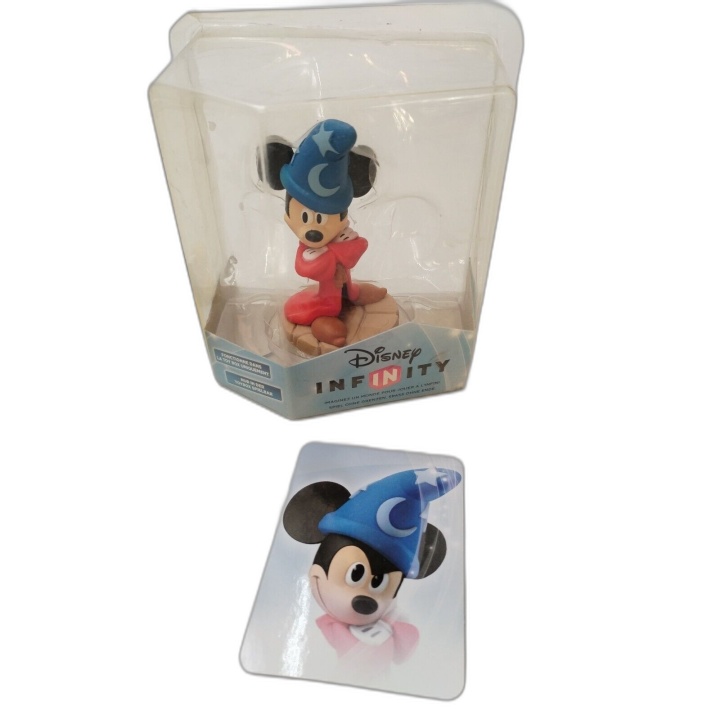 Lot Figurines Mickey Mouse Disney Infinity Sorcier + Carte Toy Box - O