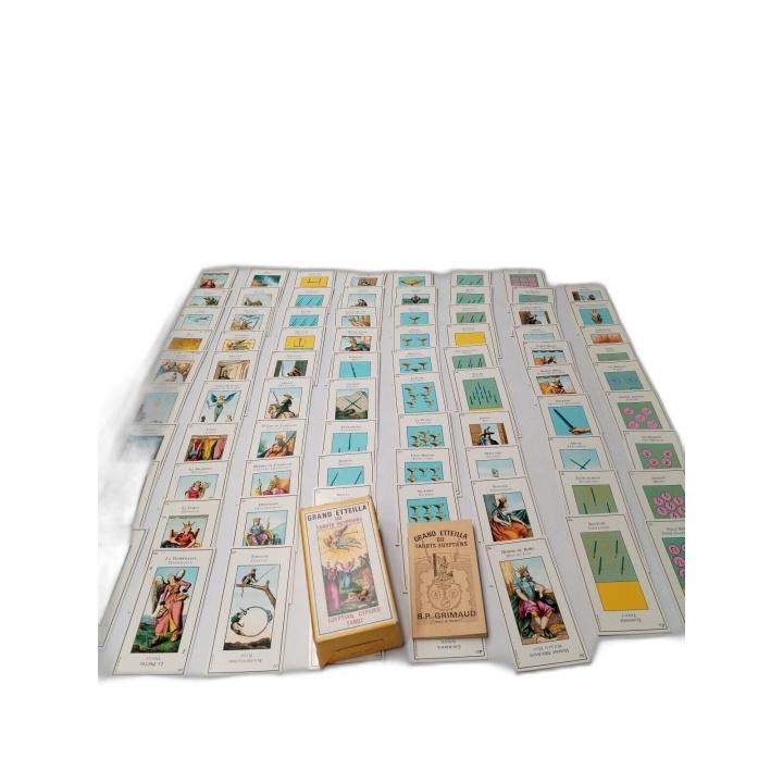 Grand Etteilla Tarots Égyptiens B.P. Grimaud 1977 - Jeu Divinatoire Co