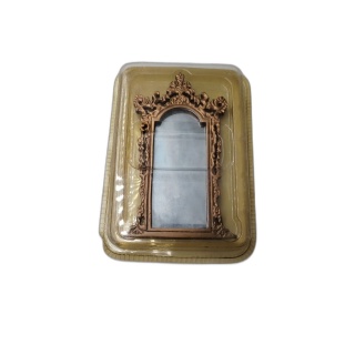 Miroir Miniature Baroque Doré - Cadre Ornemental Style Antique - Neuf