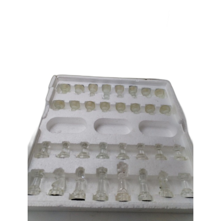Jeu d'Échecs en Verre - Glass Chess Set - Plateau & Pièces Verre - Roi