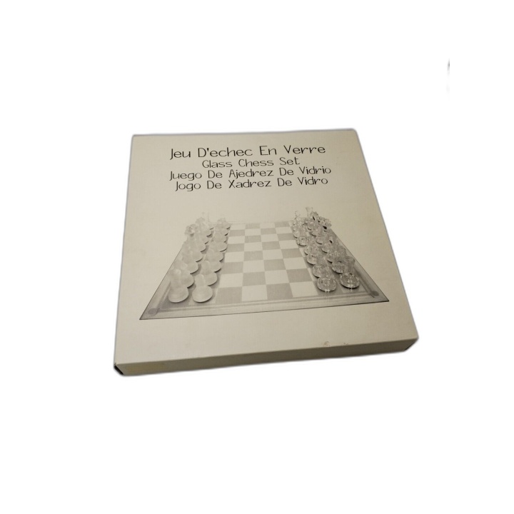 Jeu d'Échecs en Verre - Glass Chess Set - Plateau & Pièces Verre - Roi