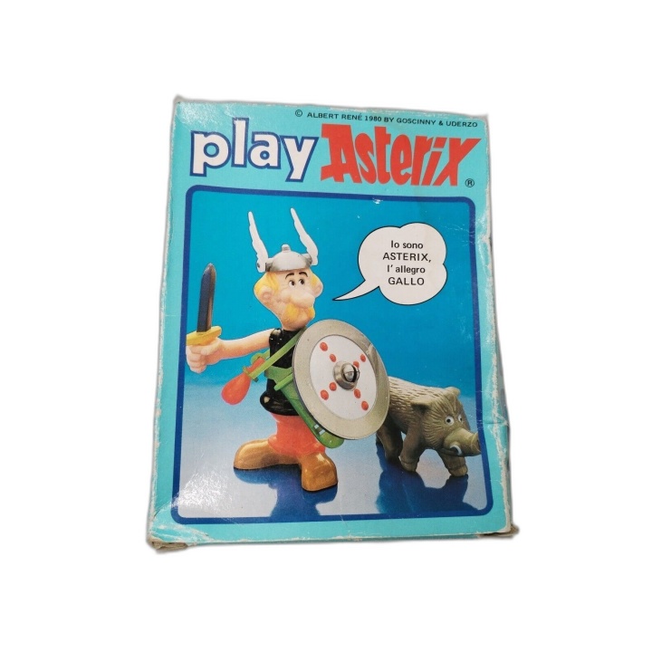Play Astérix Le Gaulois 1980 - Figurine Goscinny Uderzo avec Boîte - O