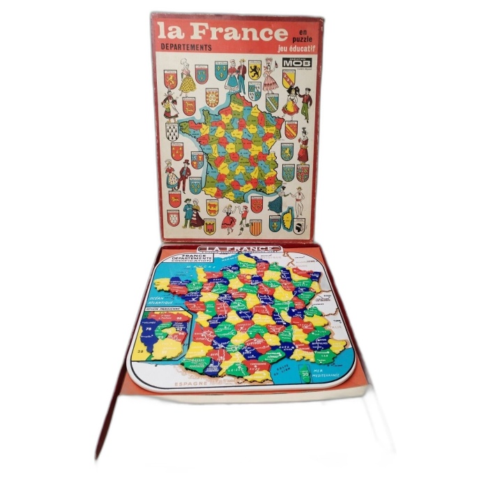 La France Départements en Puzzle - Jeu Éducatif MOB Création - Vintage