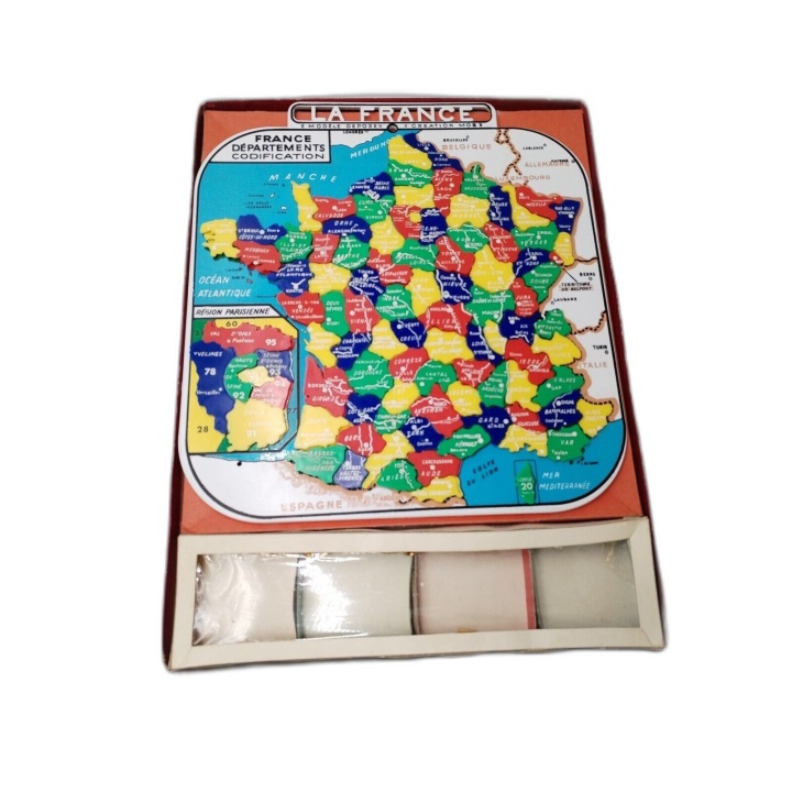 La France Départements en Puzzle - Jeu Éducatif MOB Création - Vintage
