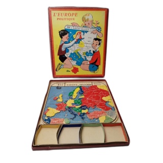 L'Europe Politique - MOB L'Éducative - Puzzle Carte d'Europe Vintage -