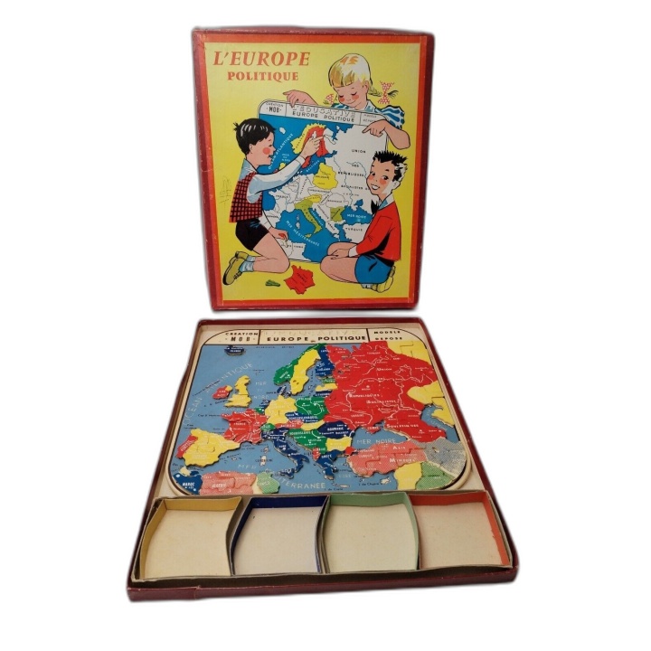 L'Europe Politique - MOB L'Éducative - Puzzle Carte d'Europe Vintage -