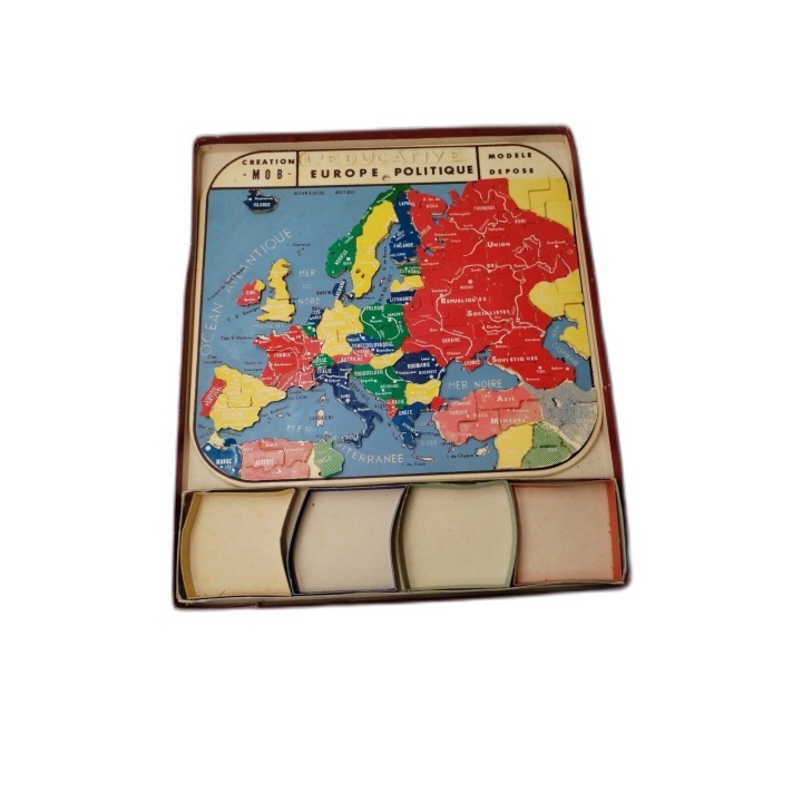 L'Europe Politique - MOB L'Éducative - Puzzle Carte d'Europe Vintage -
