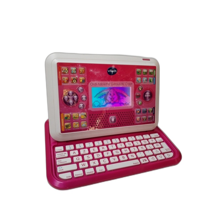 VTech Ordi-Tablette Genius XL Color Rose - Ordinateur Éducatif Enfant