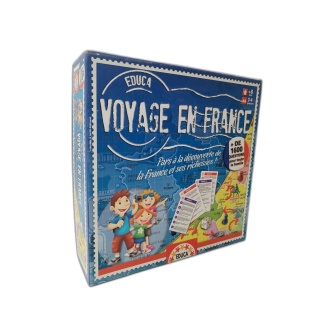 Voyage en France - Educa - Jeu Quizz Famille 2-4 Joueurs - 8 ans - +16