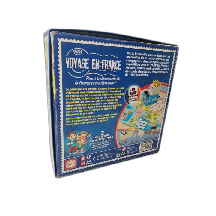Voyage en France - Educa - Jeu Quizz Famille 2-4 Joueurs - 8 ans - +16