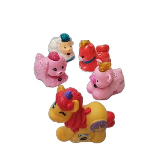 VTech Lot 5 Figurines Tut Tut Animo - Licorne Emma, Chat, Cochon, Breb