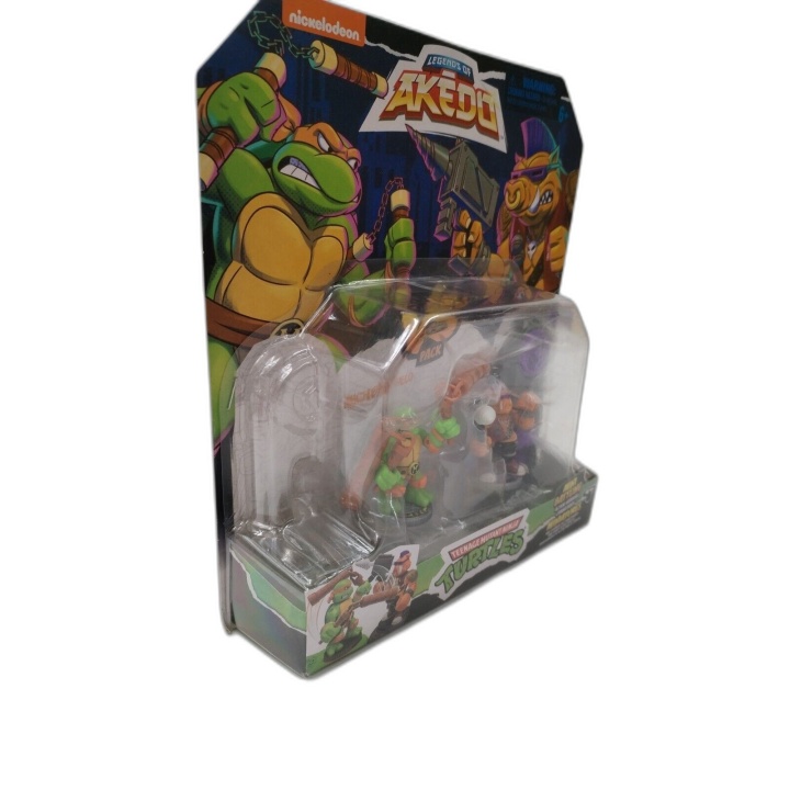 Legends of Akedo TMNT Tortues Ninja - Pack 2 Mini Figurines Combat Mic