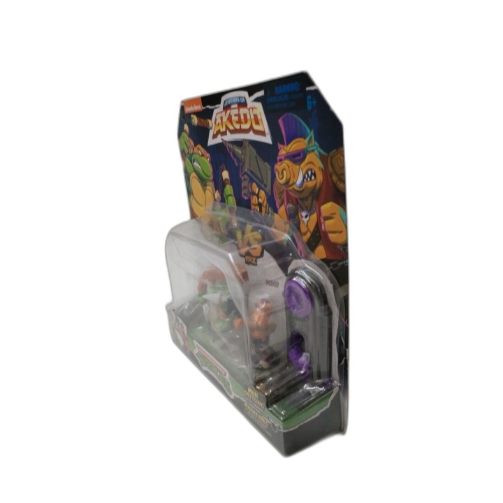 Legends of Akedo TMNT Tortues Ninja - Pack 2 Mini Figurines Combat Mic