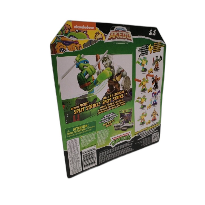 Legends of Akedo TMNT Tortues Ninja - Pack 2 Mini Figurines Combat Mic