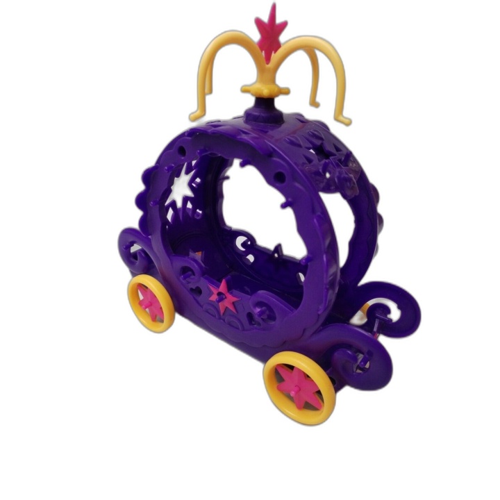 Carrosse Princesse Violet + Poney Rose Figurine Jouet Fille - Occasion