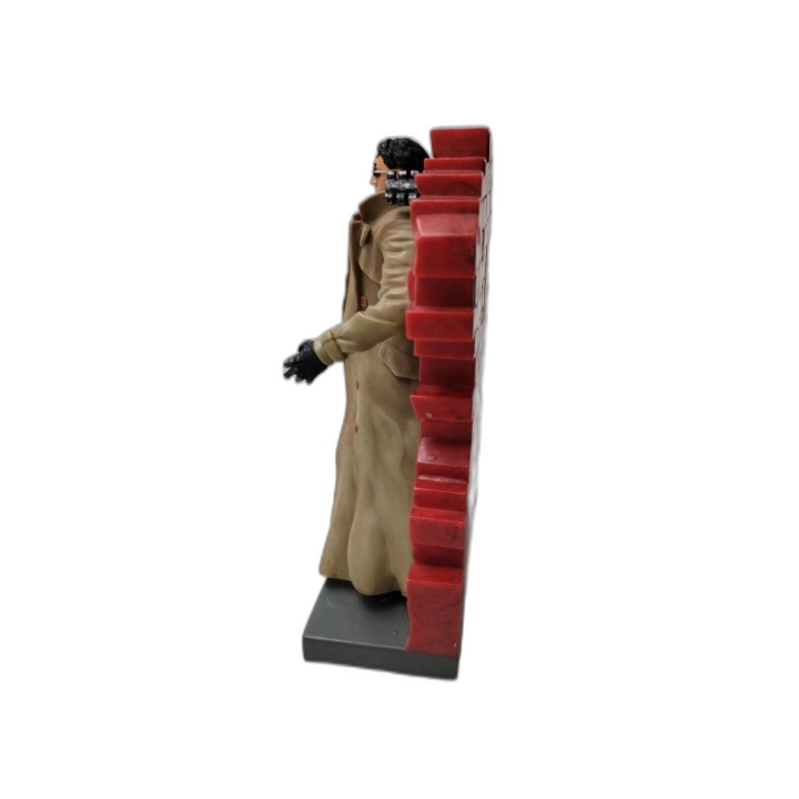 Figurine Matrix Morpheus avec Décor Mur de Briques - Statue Résine Col