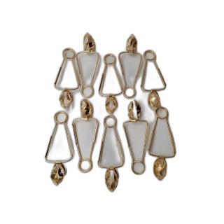 Lot 10 Pinces à Escargots Lanvin Dorées Bté SGDG France - Vintage