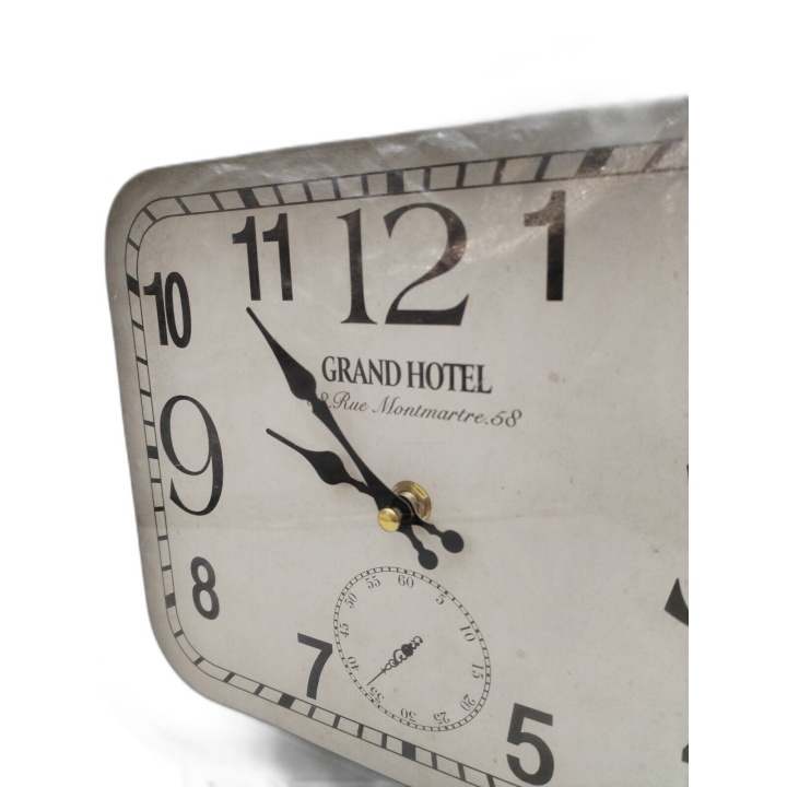 Horloge Rétro Grand Hotel Forme Télévision Vintage Bleue - Déco Indust