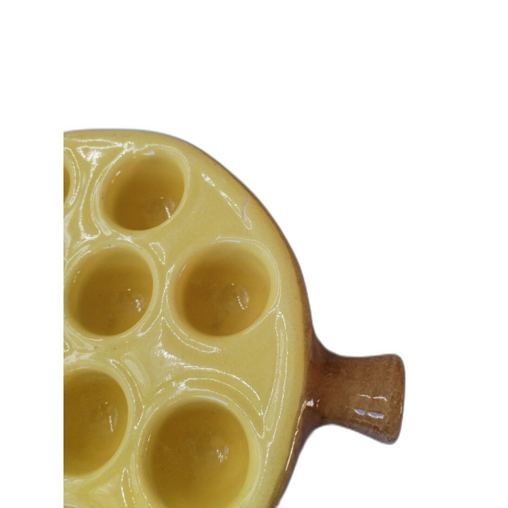 Plat à Escargots Émile Henry 12 Cavités - Céramique Jaune Made In Fran