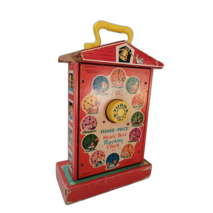 Fisher-Price Horloge Musicale Vintage Teaching Clock - Jouet Éducatif