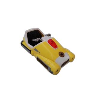 Véhicule Jouet Robot Sentai Jaune ~17cm - Figurine Tokusatsu Vintage O