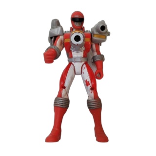 Power Rangers Red Ranger Figurine Articulée avec Armure Canon - Bandai