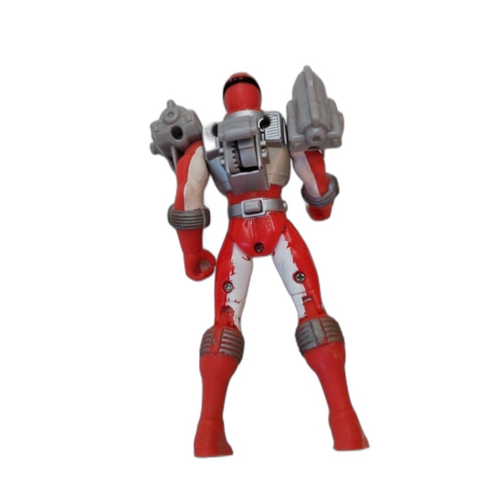 Power Rangers Red Ranger Figurine Articulée avec Armure Canon - Bandai