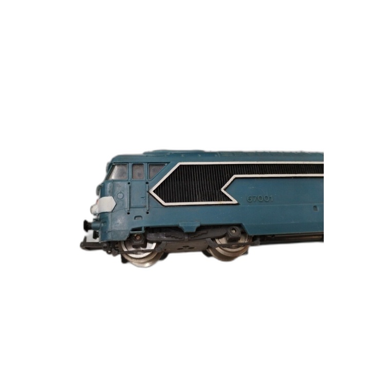 Lot Train Électrique HO - Locomotive + 2 Wagons + Rails & Aiguillages